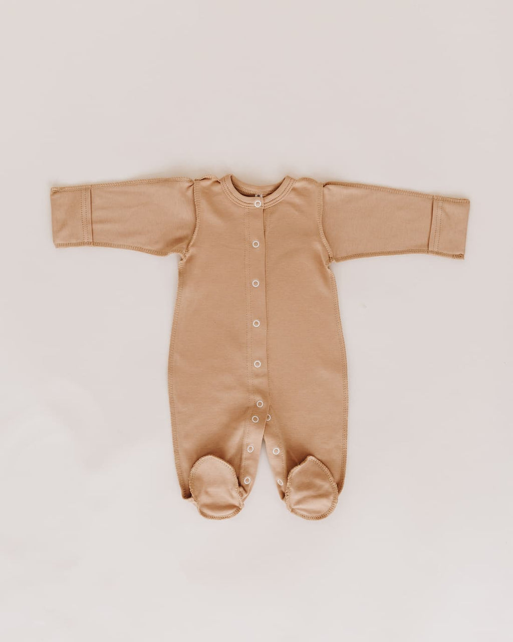 Newborn Romper (Outside seam and anti scratches): Gray / 0-3M US kid's numeric (56cm EU)