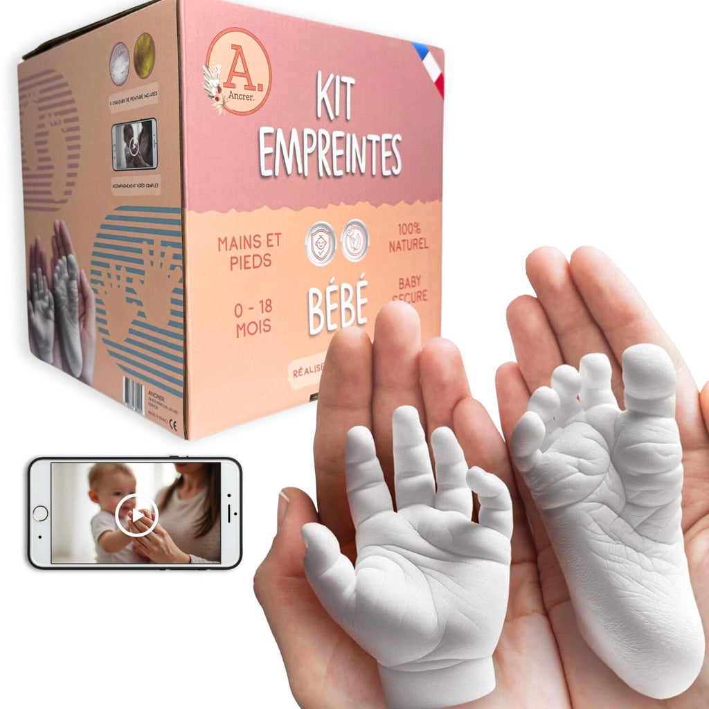 Baby Handprint Kit 2 (0-18 months) 100% French Craftsmanship