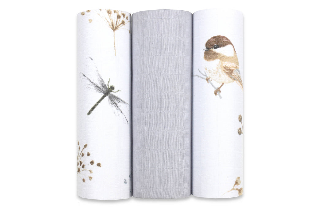 Premium Muslin Diaper Set - 3 Pack of 100% Natural Cotton: Duck / 60x60 - 3 pack