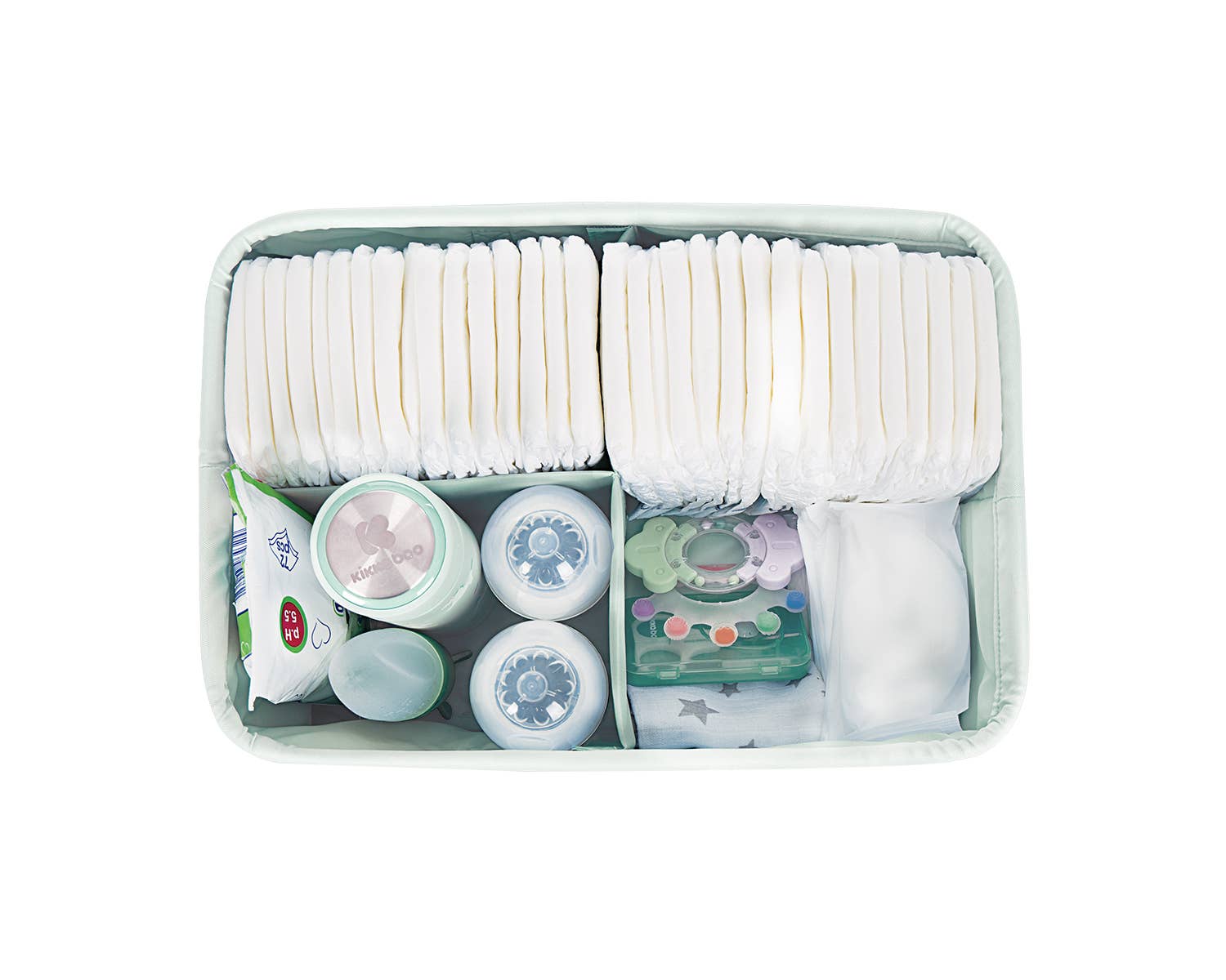 Bear With Me Mint Diaper Organizer