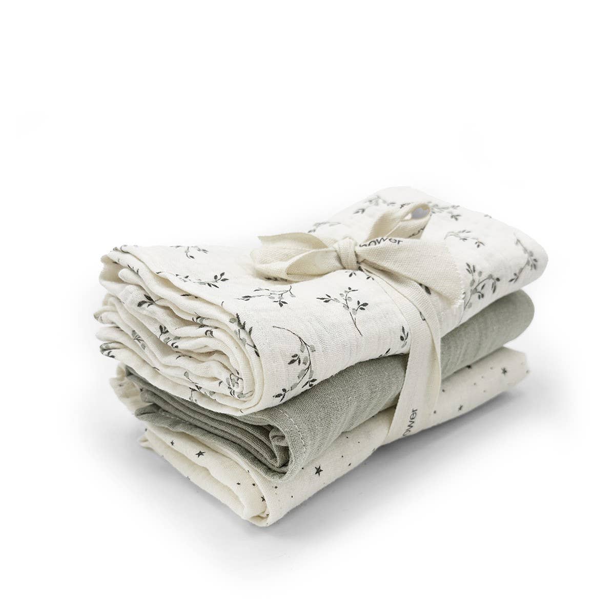 3-PACK MINI MUSLIN CLOTHS OLIVE BLOOM BABY