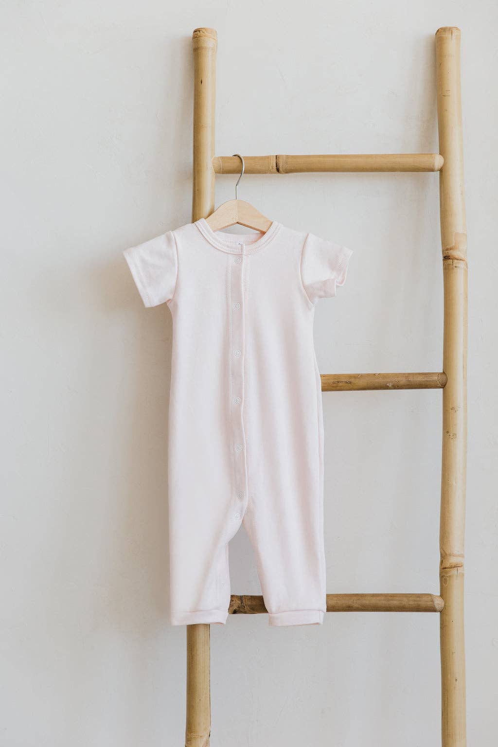 Baby romper with short sleeves: Beige / 6-9M US kid's numeric (68cm EU)