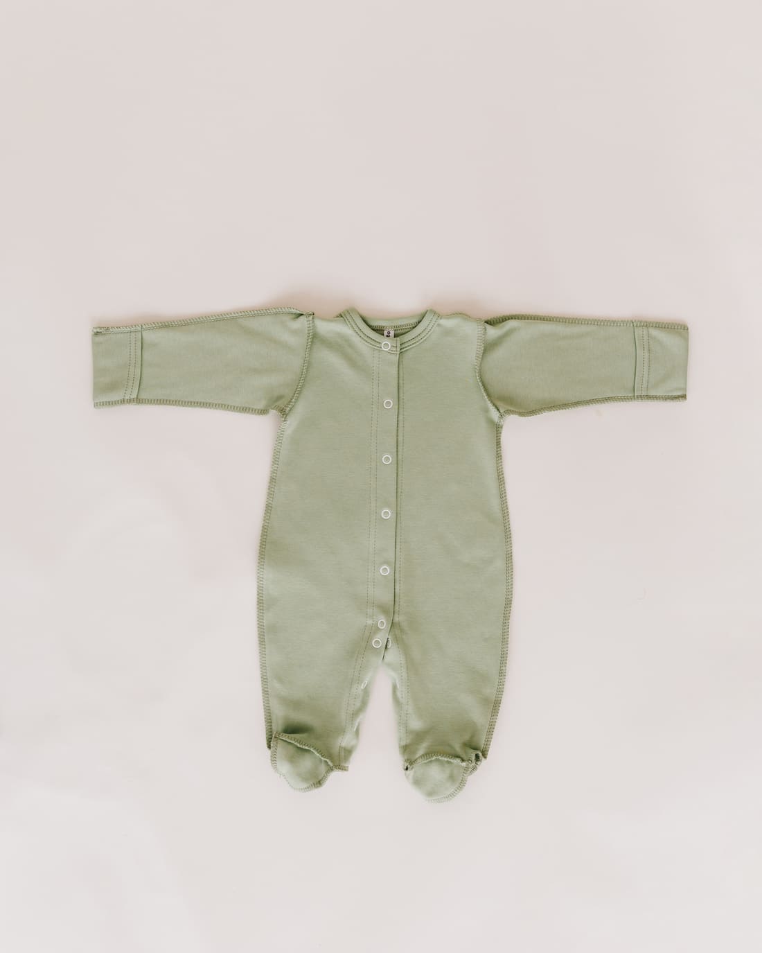 Newborn Romper (Outside seam and anti scratches): Gray / 0-3M US kid's numeric (56cm EU)