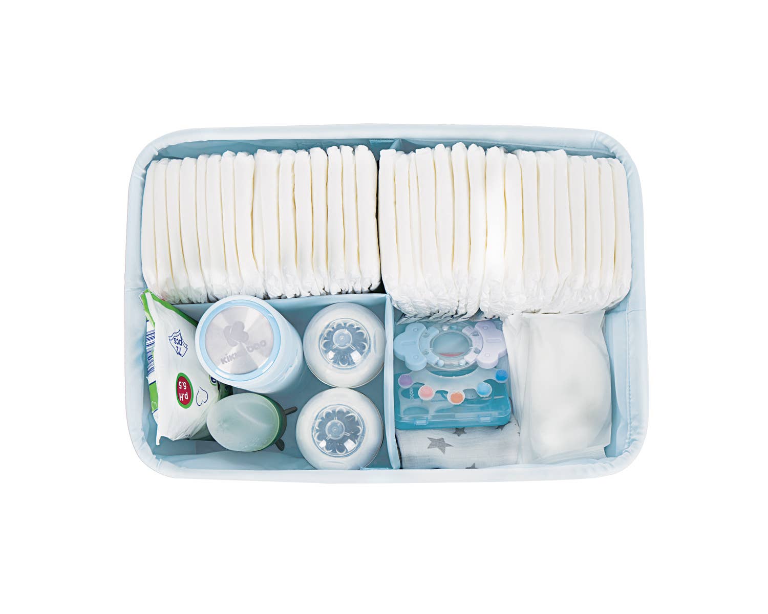 Bear With Me Blue Diaper Organizer