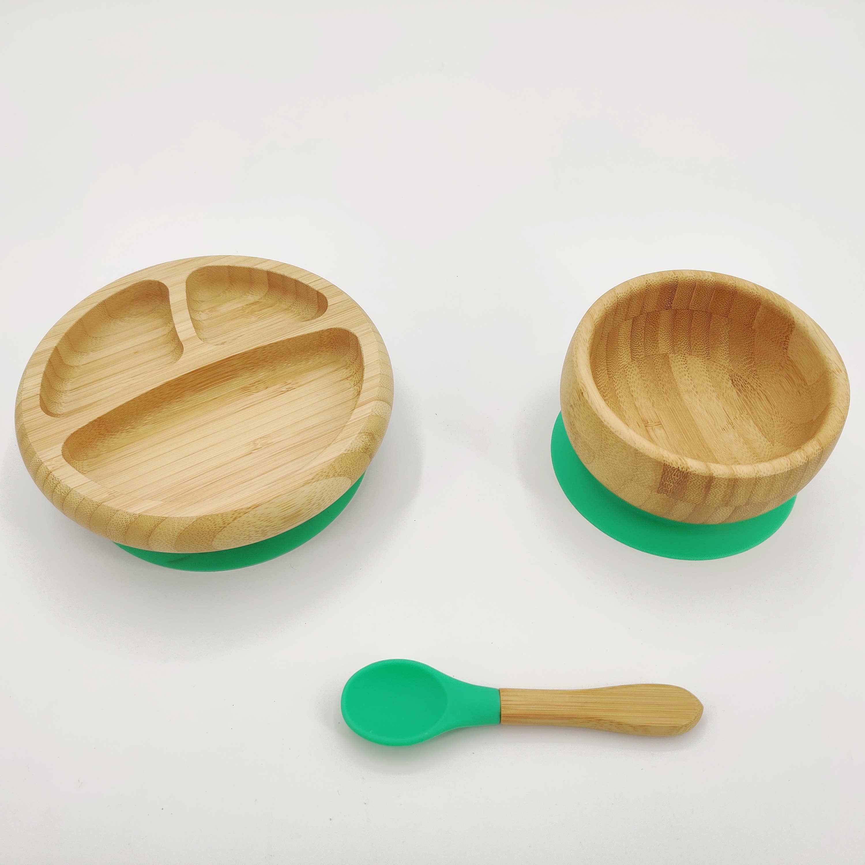 Natural bamboo dinnerware - 3 pieces: Capri Blue