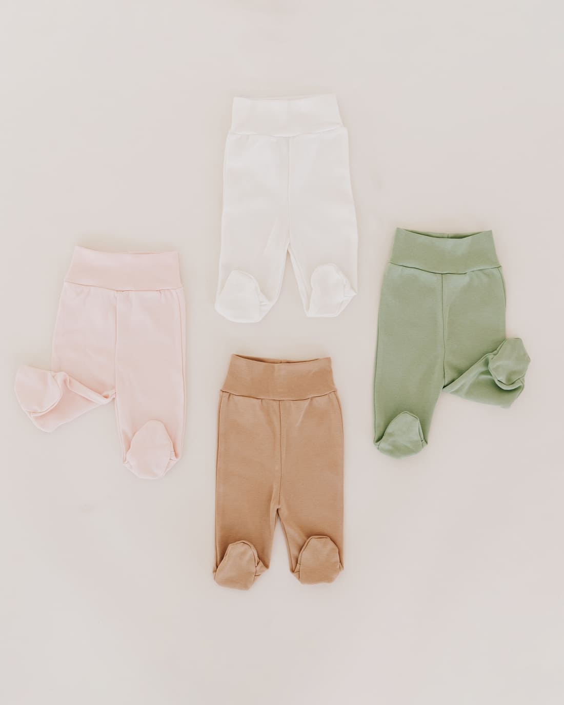 Footed Baby Pants: White / 6-9M US kid's numeric (68cm EU)