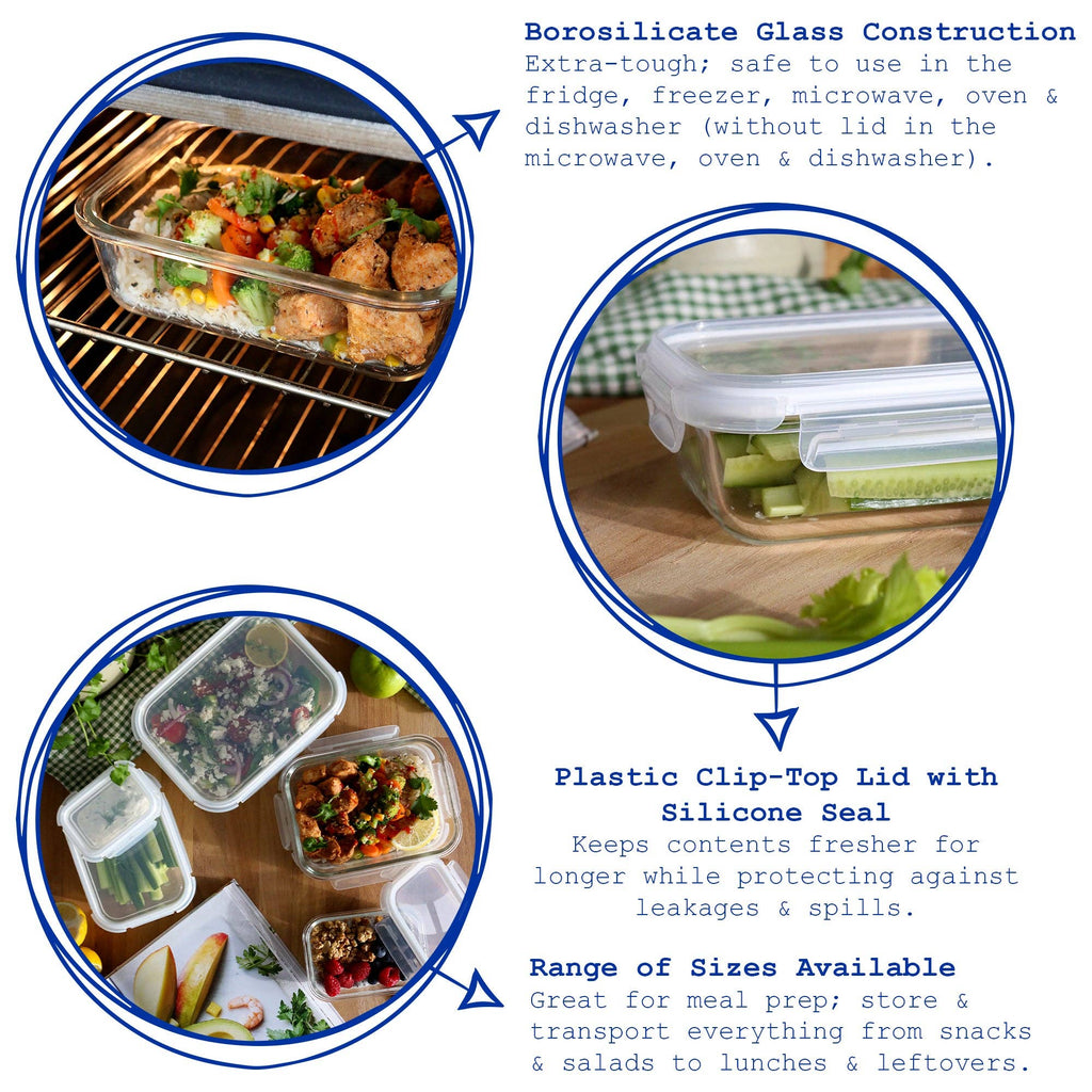 10pc Glass Food Storage Container Set with Lids