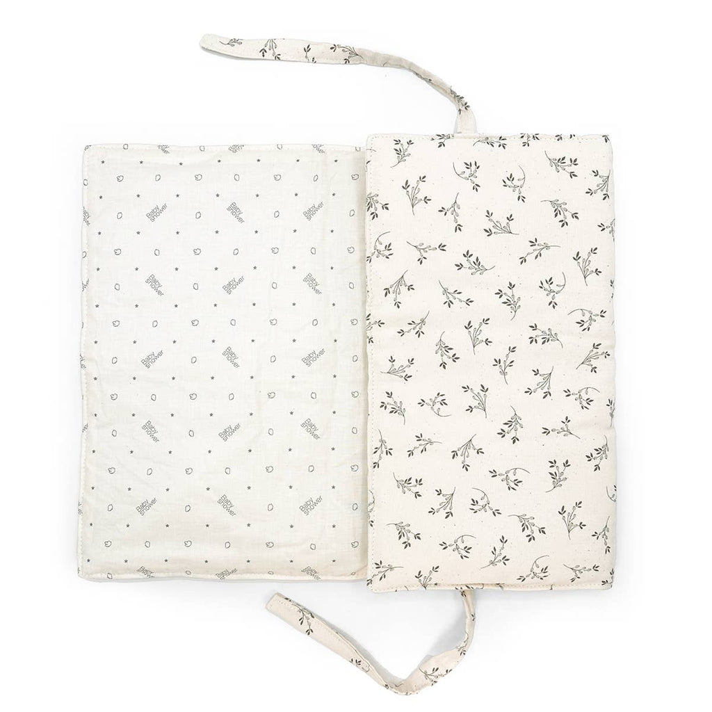 MINI CHANGING MAT AUDREY OLIVE BLOOM CANVAS BABY