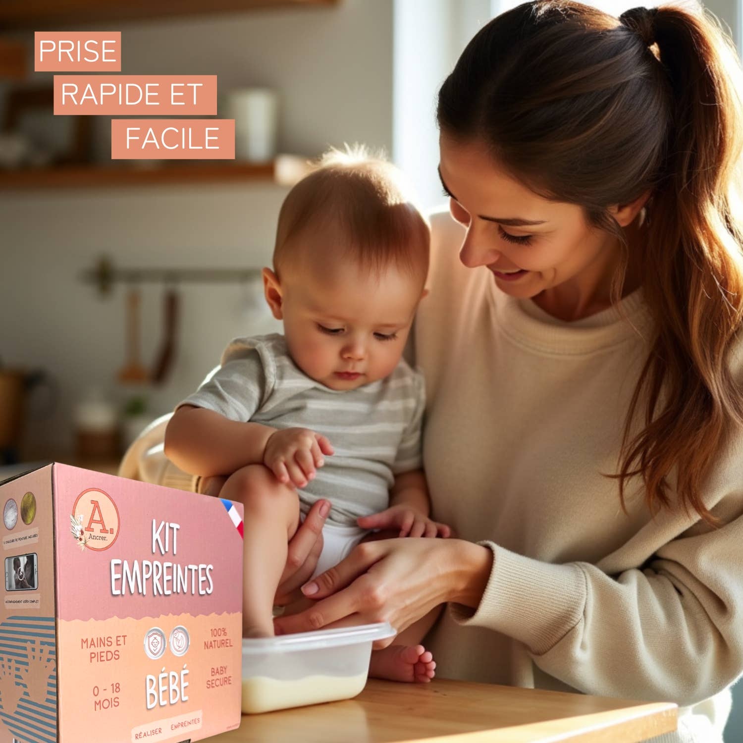Baby Handprint Kit 2 (0-18 months) 100% French Craftsmanship